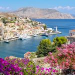 Symi town cityscape, Dodecanese islands, Greece