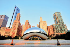 Cloud Gate in Millennium Park at Sunrise, Chicago