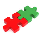 Jigsaw pieces to represent M&A activity