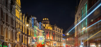 London's West End at night