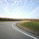 Photo of an empty road in the countryside.