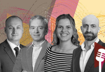 PERE Credit's deputy editor Randy Plavajka, Gravis' head of real estate securities Matthew Norris, PERE Deals' reporter Sarah Marx and PEI's editor-in-chief, real estate, Jonathan Brasse